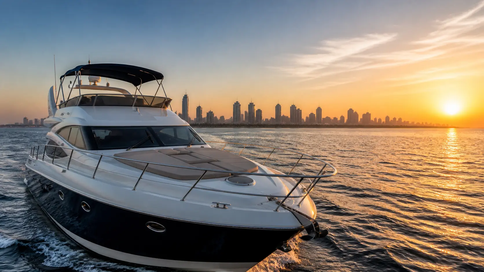 Rent yacht in Mumbai for luxury sea experience, private parties, and sunset cruises