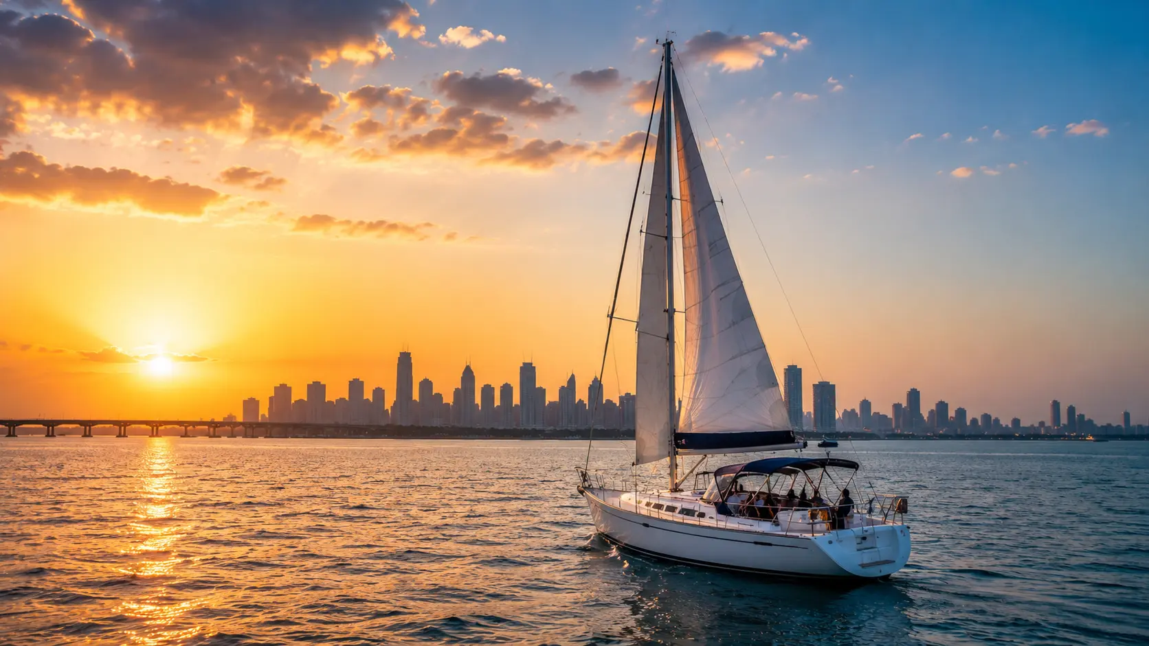 Sailing in Mumbai with scenic sea views, peaceful ocean experience, and luxury sailboat rides