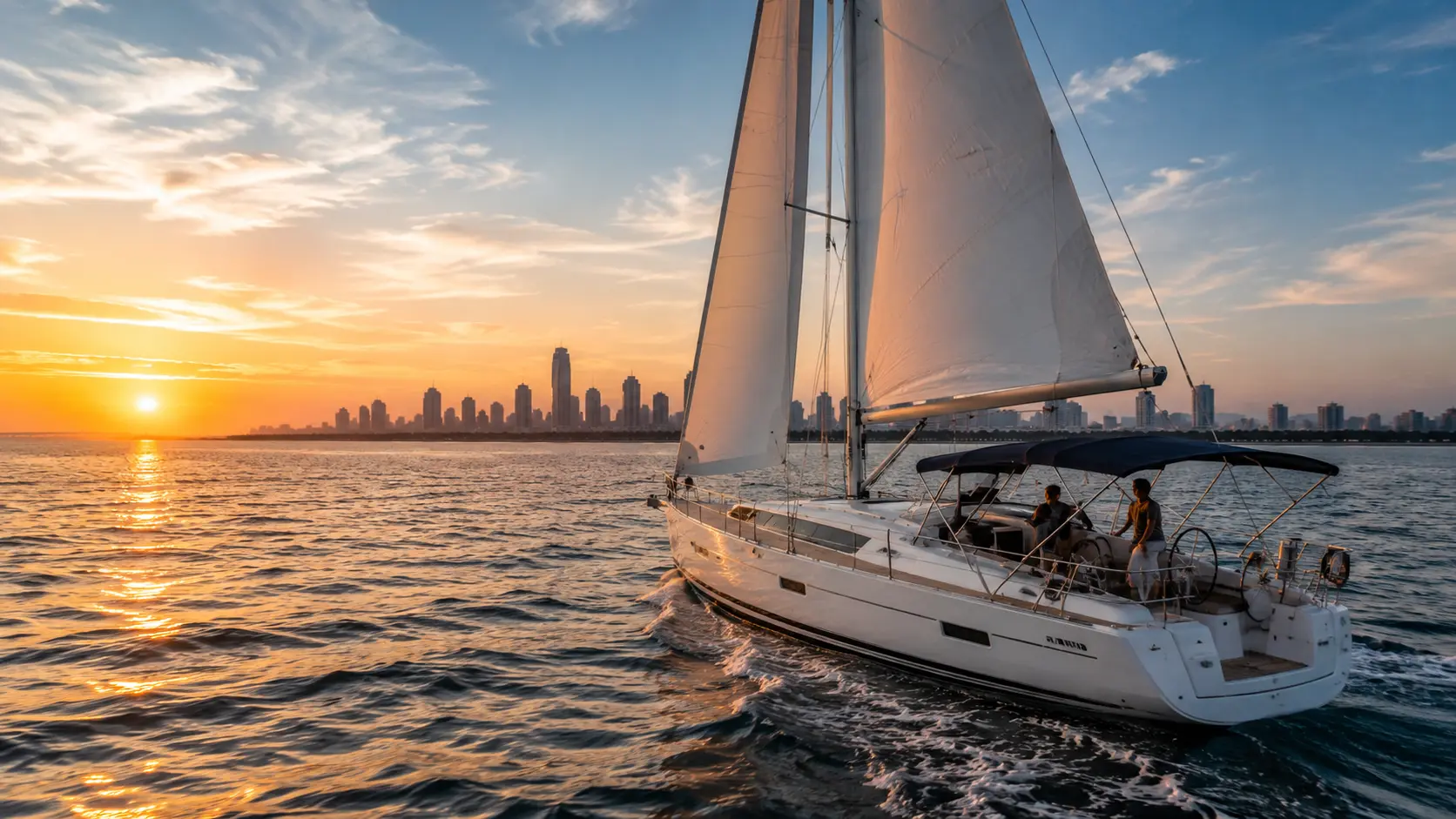 Sailing yacht in Mumbai for luxury sea experience, private trips, and peaceful sunset sailing