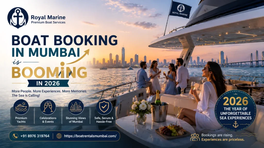 Boat booking Mumbai for luxury cruises, private events, and scenic sea experiences