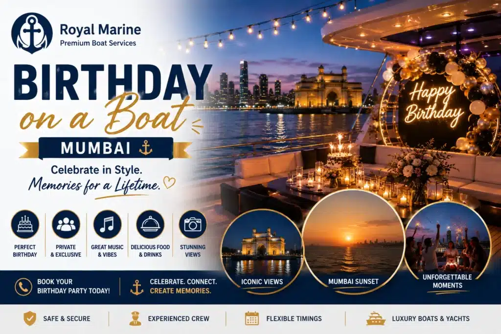 Birthday on a Boat in Mumbai for a Memorable Celebration